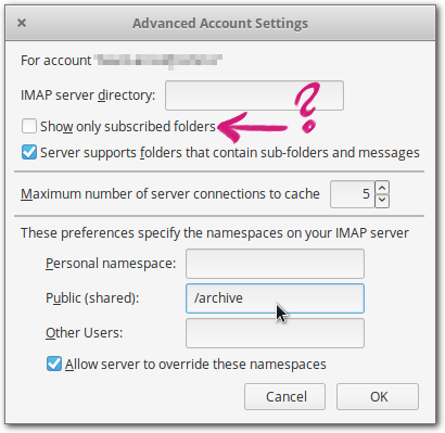 Image: screenshot of AccountSettings ServerSettings Advanced